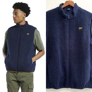 Sherpa Vest Reebok Classics Navy Blue Men’s Size XL